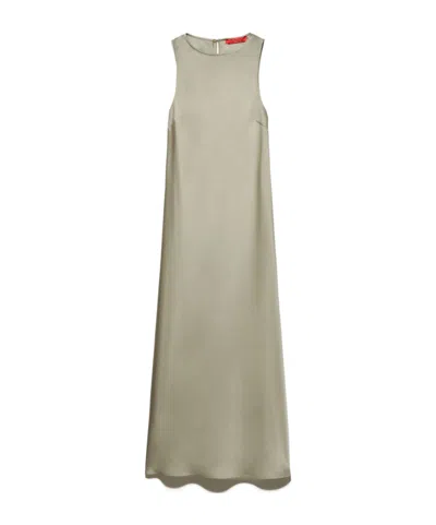 Maxco. Satin Midi Shift Dress In Green