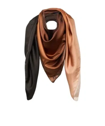 Maxco. Satin Silk Scarf In Brown
