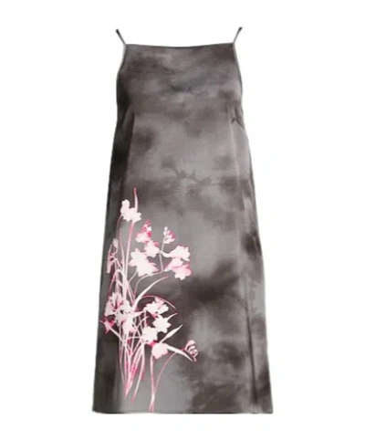 Maxco. Satin Sleeveless Dress In Gray