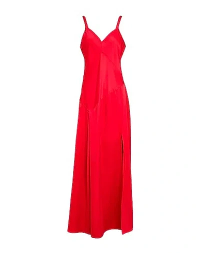 Maxco. Satin Slip Dress In Red