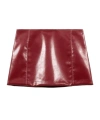Maxco. Shiny Mini Skirt In Brown