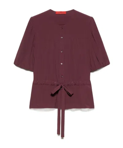 Maxco. Short-sleeved Shirt In Burgundy