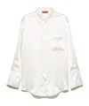 Maxco. Silk-satin Shirt In White