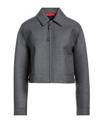 Maxco. Simple Long-sleeve Coat In Gray