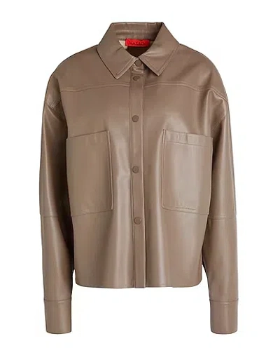 Maxco. Simple Long-sleeve Shirt In Brown