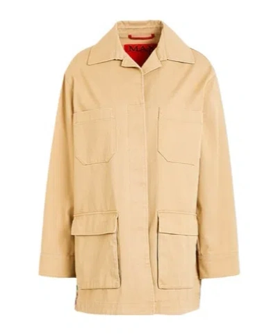 Maxco. Simple Long-sleeved Jacket In Brown