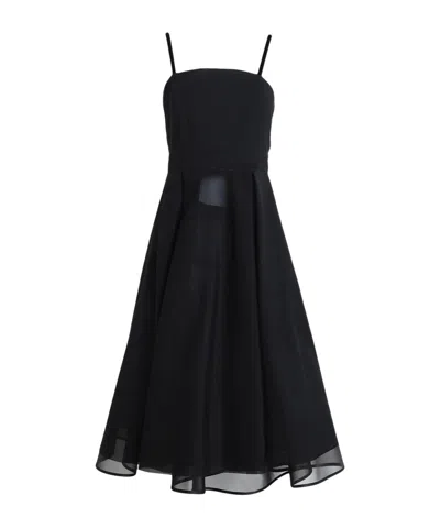 Maxco. Simple Sleeveless Tulle Dress In Black