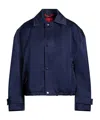 Maxco. Simple Solid Color Coat In Blue