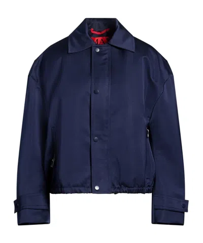 Maxco. Simple Solid Color Coat In Blue