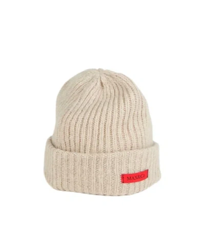 Maxco. Simple Solid Color Knitted Hat In Nude