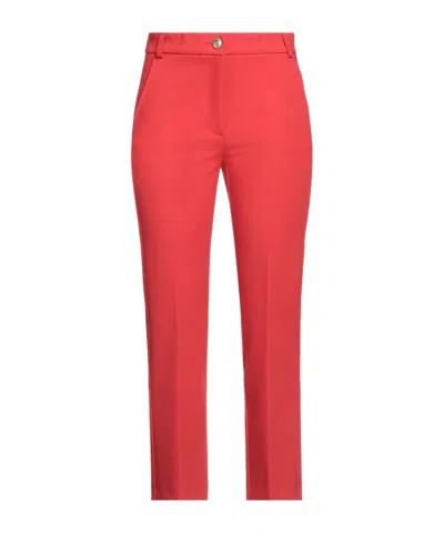 Maxco. Simple Solid-color Trousers In Red
