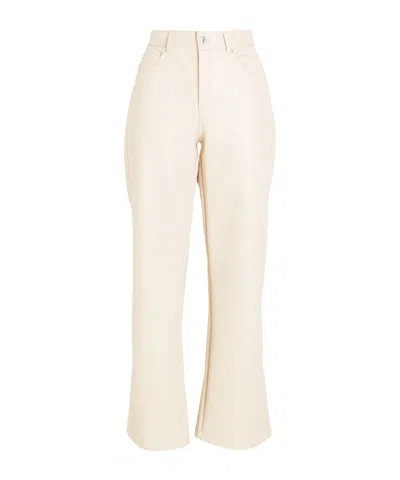 Maxco. Simple Straight-leg Pants In White