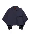 Maxco. Single Breasted Cape In Blue