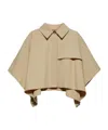 Maxco. Single Breasted Cape In Brown