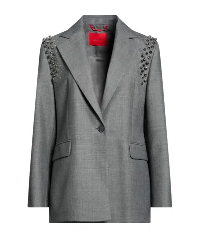 Maxco. Single-breasted Blazer In Gray