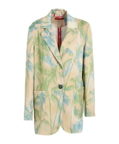 Maxco. Single-breasted Blazer In Nude