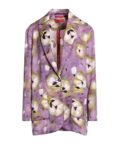 Maxco. Single-breasted Suit Jacket In Multicolor