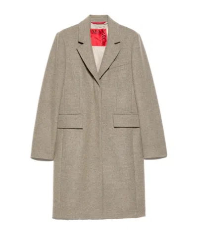 Maxco. Single-breasted Wool-blend Coat In Gray