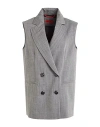Maxco. Sleeveless Blazer In Gray