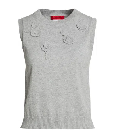 Maxco. Sleeveless Knit Top In Gray
