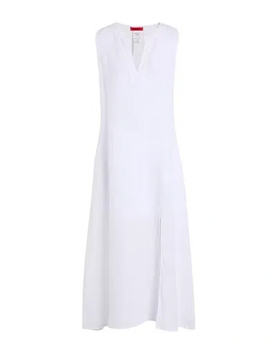 Maxco. Sleeveless Linen Dress In White