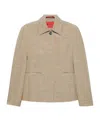 Maxco. Slim-fit Slubby Grisaille Jacket In Brown