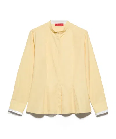 Maxco. Slim Poplin Shirt In Yellow