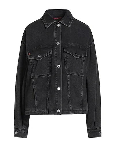 Maxco. Solid Color Denim Jacket In Black