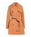 Maxco. Solid Color Full-length Jackets In Camel