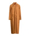 Maxco. Solid Color Hooded Coat In Brown