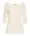 Maxco. Solid Color Lightweight Knit Sweater In White