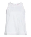 Maxco. Solid Color Linen Tank Top In White