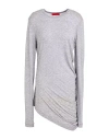 Maxco. Solid Color Long-sleeve Crew Neck T-shirt In Gray