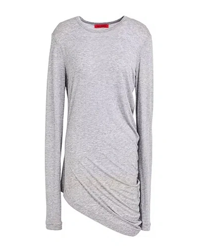 Maxco. Solid Color Long-sleeve Crew Neck T-shirt In Gray