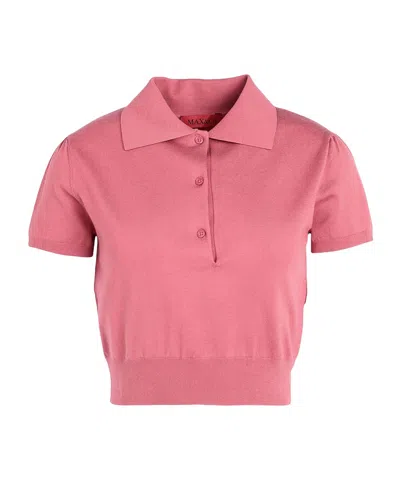 Maxco. Solid Color Polo Shirts In Pink