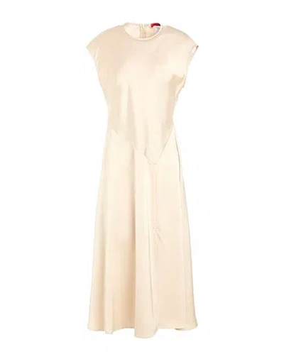 Maxco. Solid Color Satin Dress In Neutral