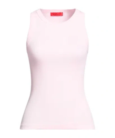 Maxco. Solid Color Sleeveless Stretch Top In Pink
