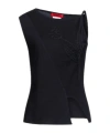 Maxco. Solid Color Sleeveless T-shirt In Black
