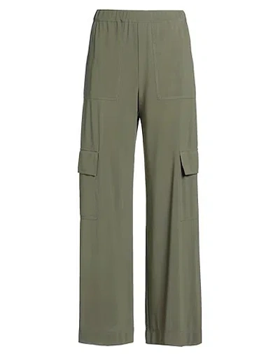Maxco. Solid Color Straight-leg Pants In Green