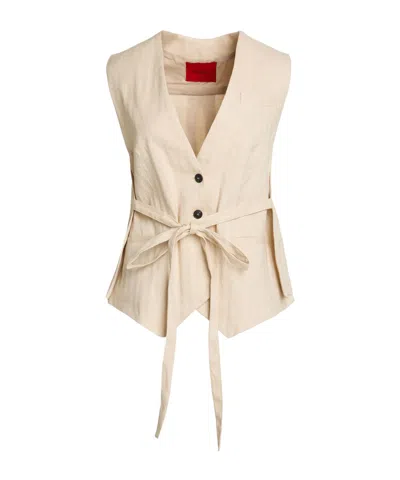 Maxco. Solid Color Waistcoats In Neutral