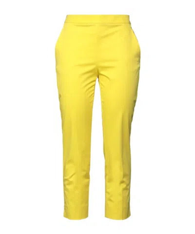 Maxco. Solid Stretch Twill Pants In Yellow
