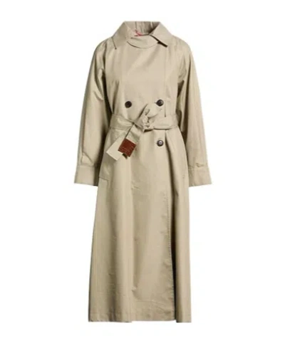 Maxco. Solid-color Long Trench Coat In Nude