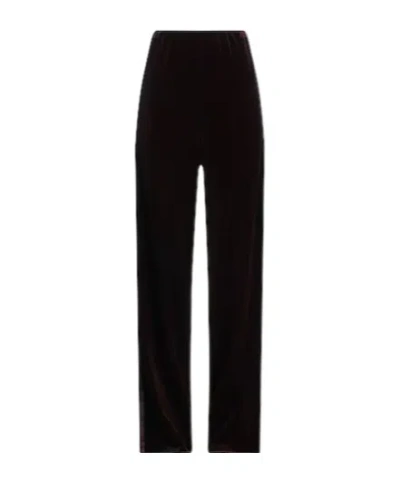 Maxco. Solid-color Patchwork Straight-leg Pants In Blue