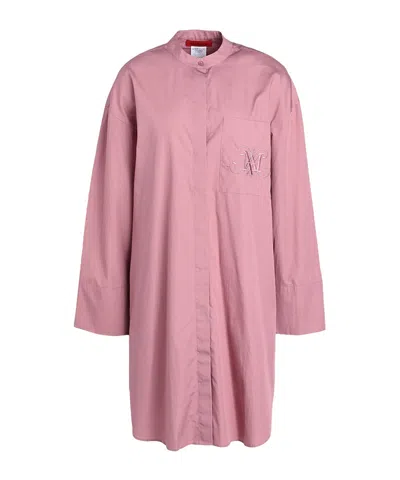 Maxco. Solid-color Shirt Dress In Pink