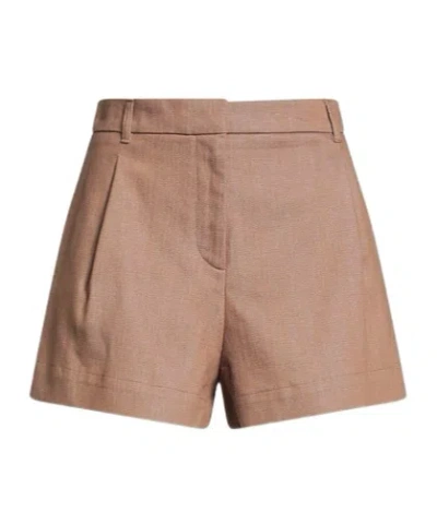Maxco. Solid-color Stretch Shorts In Brown