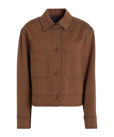 Maxco. Solid-colored Knit Shirt In Brown