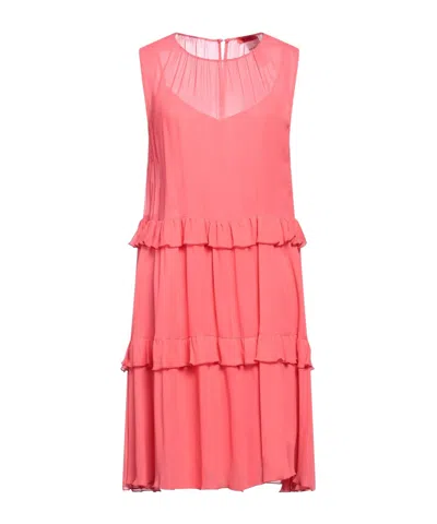 Maxco. Solid-colored Sleeveless A-line Dress In Pink