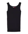 Maxco. Solid-colored Sleeveless T-shirt In Blue