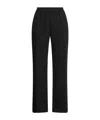 Maxco. Solid-color Patchwork Straight-leg Pants In Black