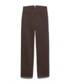 Maxco. Straight-leg Cotton-drill Trousers In Burgundy